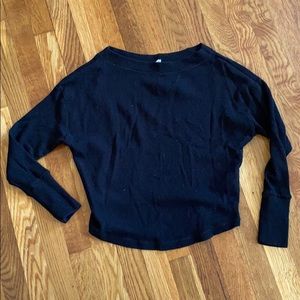 Anthropologie Black Thermal Top